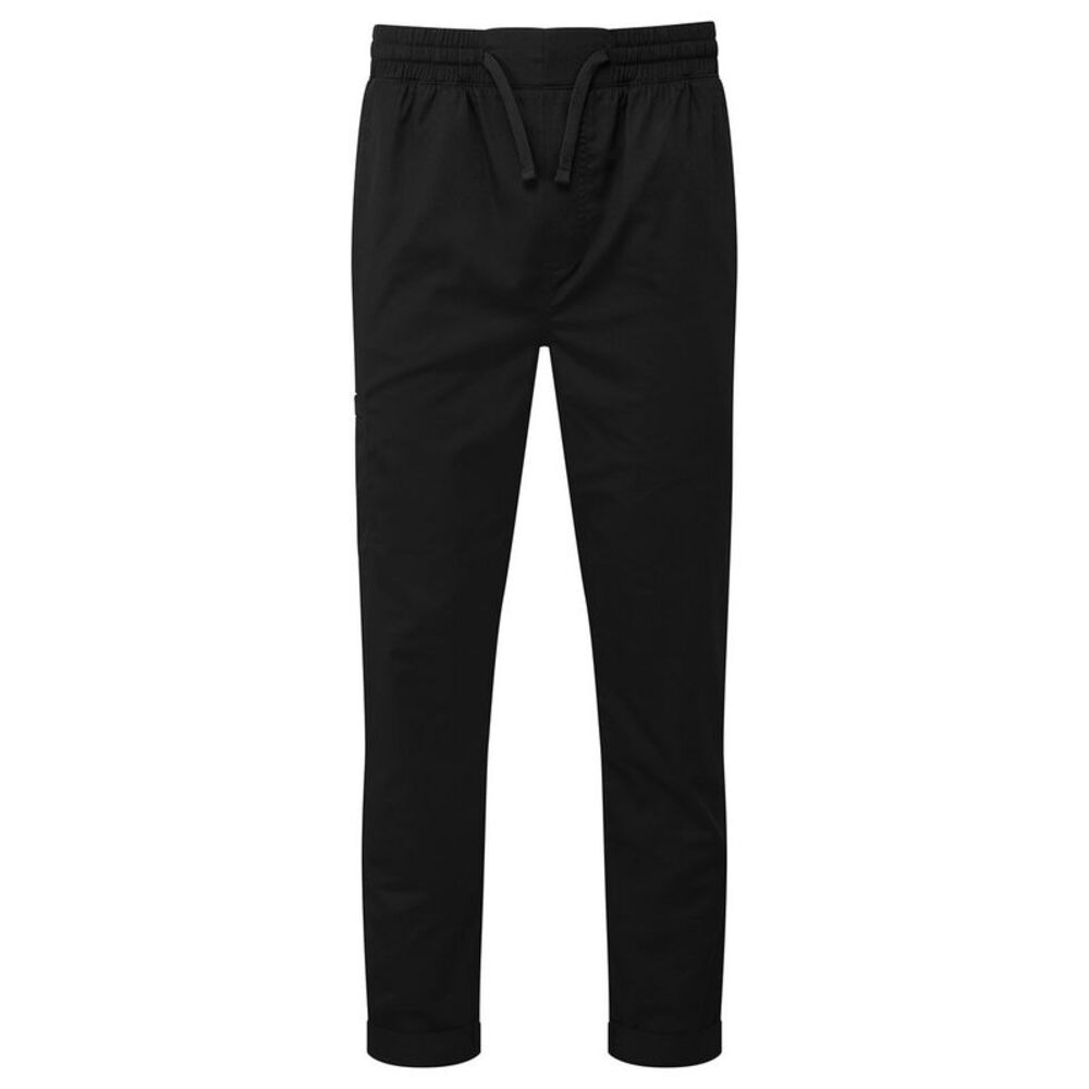 Premier Mens Recyclight Cargo Chef Trousers / Black